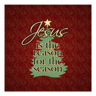 Poster Jésus est Noël de chrétien de raison
