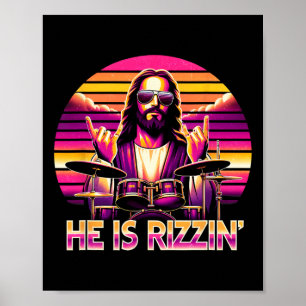 Poster Jésus est ressuscité Il est drôle Rizzin 'Christia