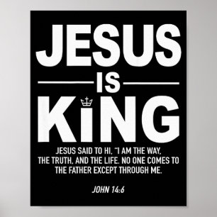 Poster Jésus Est Roi Foi Religieuse Dieu Chrétiens Hommes
