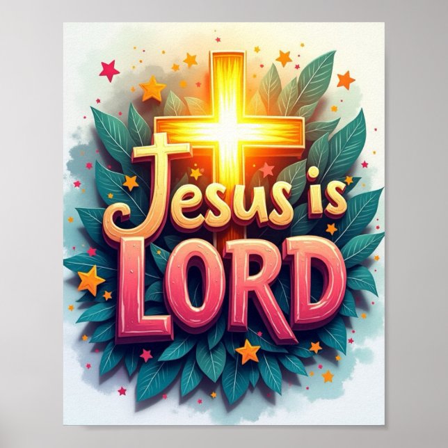Poster Jésus est Seigneur (Devant)