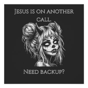 Poster Jésus est sur un autre téléphone – Secours de succ