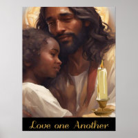 Jésus et enfant chrétien Poser