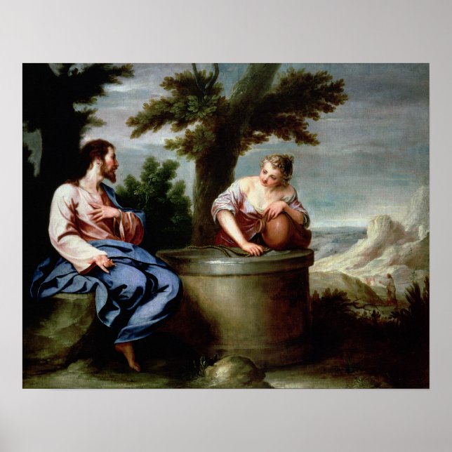 Poster Jésus et la femme samaritaine (Devant)
