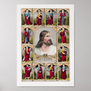 Poster Jésus et les douze apôtres