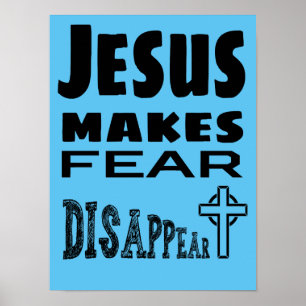 Poster Jésus fait la peur disparaître