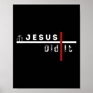 Poster Jésus Funny Cross Christian L'A Fait Sarcasme Humo