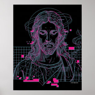 Poster Jésus Grille Rétro Roi des Rois Apocalypse 19:16