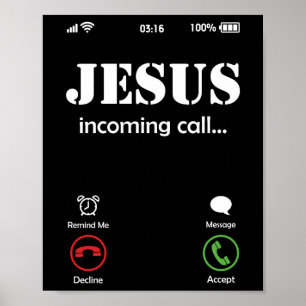 Poster Jesus Is Calling Christian Faith