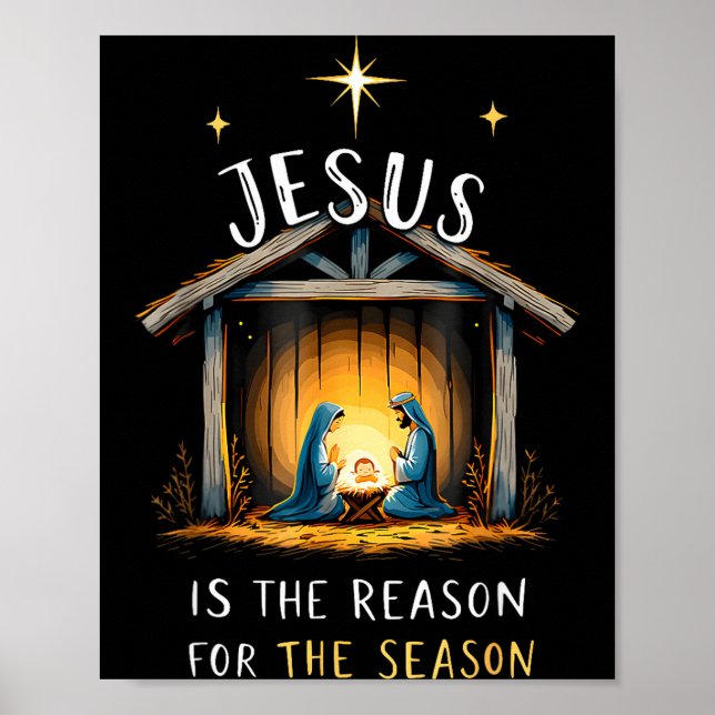 Poster Jesus Is The Reason For The Season Christmas Xmas  (Devant)