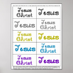 Poster Jésus / Jésus Christ Fabric Police 10 étiquettes l