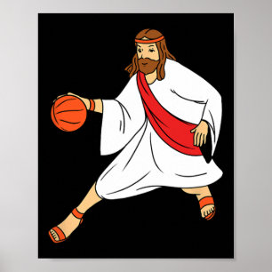 Poster Jésus Jouant au basket-ball 1
