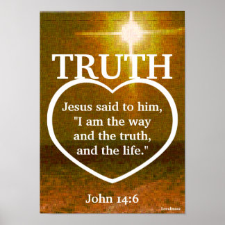 Poster Jésus La Lumière De La Vérité Bible Verse Personna