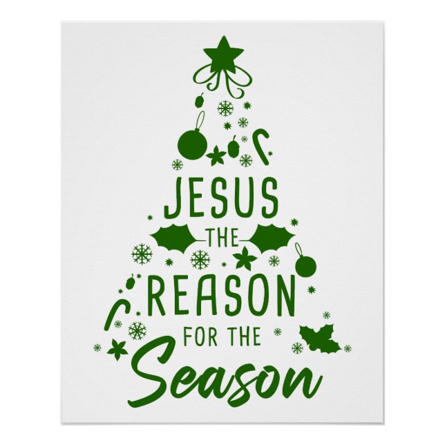 Poster Jésus La Raison De La Saison - Foi De Noël (Devant)