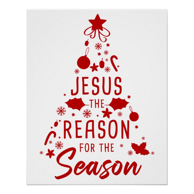 Poster Jésus La Raison De La Saison - Foi De Noël (Devant)