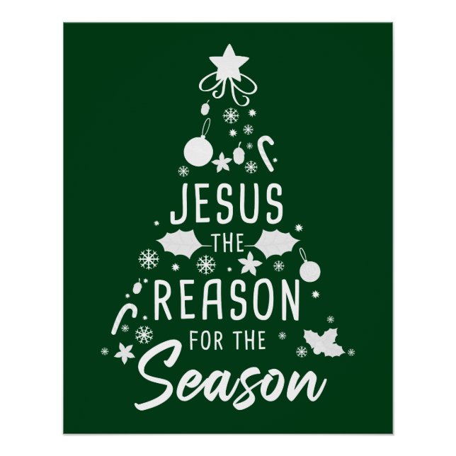 Poster Jésus La Raison De La Saison - Foi De Noël (Devant)
