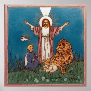 Poster Jésus le Lion et l'Agneau