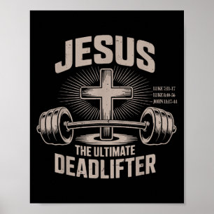 Poster Jésus Le Muscle du Défunt Enfant Drôle Christian G