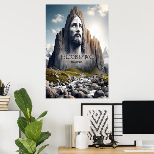 Poster Jésus le rocher des âges