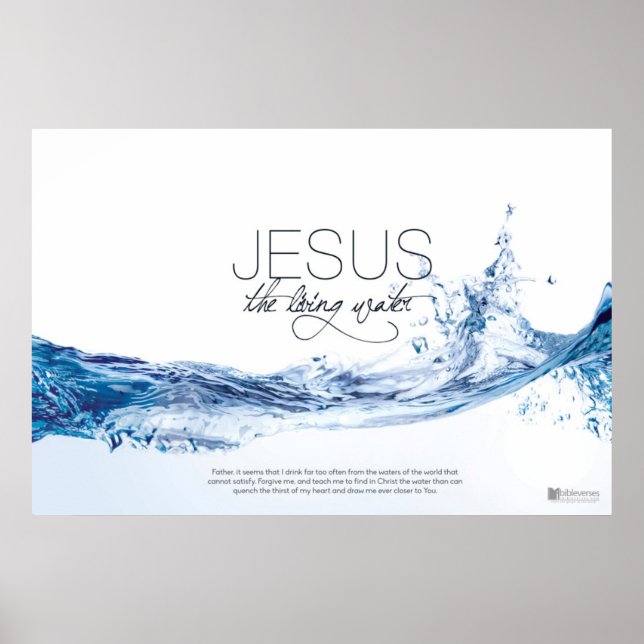 Poster Jésus, l'eau vivante (Devant)