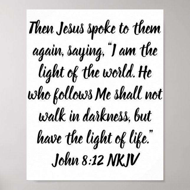 Poster Jésus leur parla encore, disant : "Je suis. . (Devant)