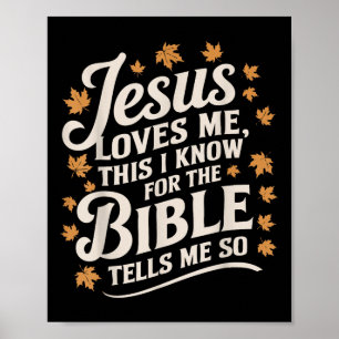 Poster Jésus M'Aime Ce Que Je Connais Pour La Bible - Vra