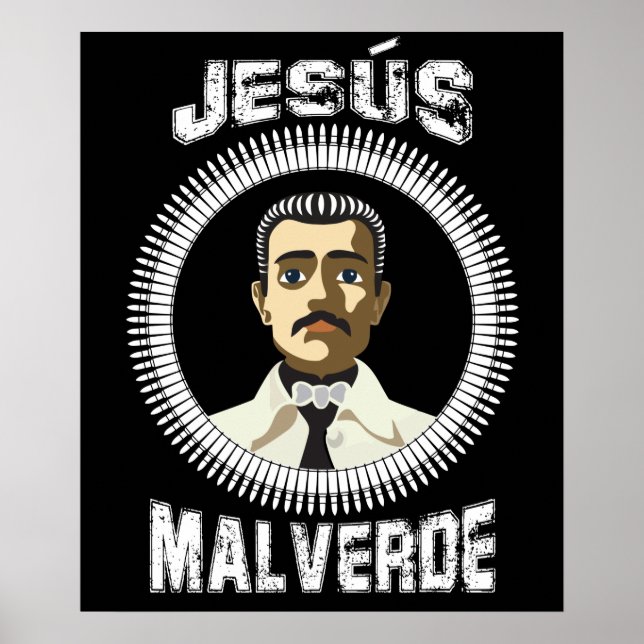 Poster Jésus Malverde Héros mexicain Cadeau Jesus Malverd (Devant)