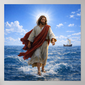 Poster Jésus marchant sur l'eau