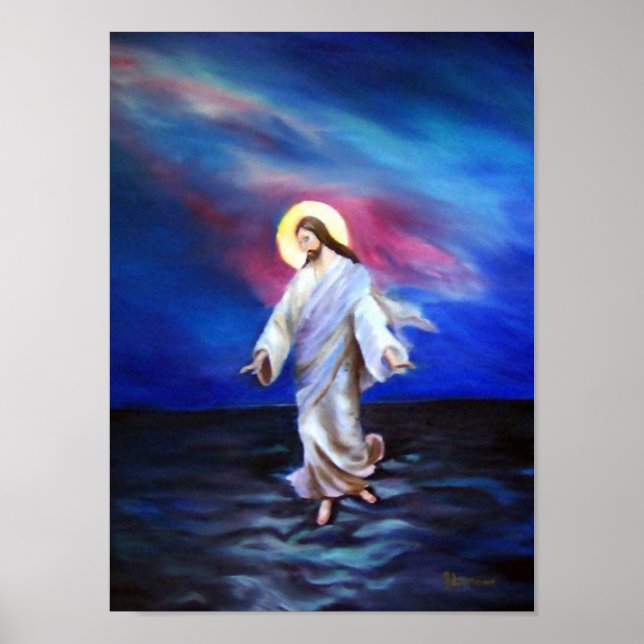 Poster Jésus marchant sur l'eau....... (Devant)