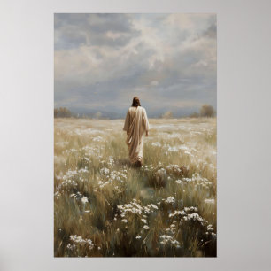 Poster Jésus marche le bon berger il me conduit Jésus