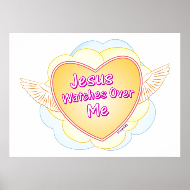 Poster Jésus Me Surveille (Devant)