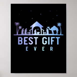 Poster Jésus Nativité Religieux Noël chrétien