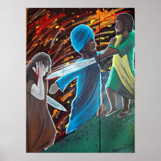 Poster Jésus Noir arrêté à Gethsémani