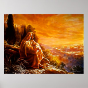 Poster Jésus Pensant Aux Gens (Toi)