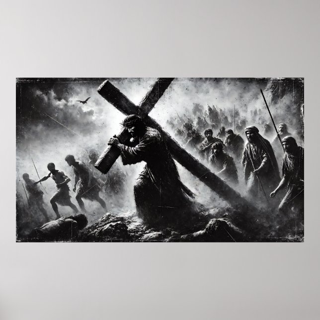 Poster Jésus Portant L'Affiche De Croix (Devant)