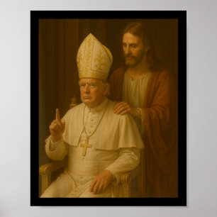 Poster Jésus Prie Le Président Trump D'Être Le