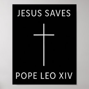 Poster Jésus Sauve Croix chrétienne Fait religieux minima