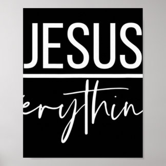 Poster Jésus sur tout le chrétien religieux Christ O