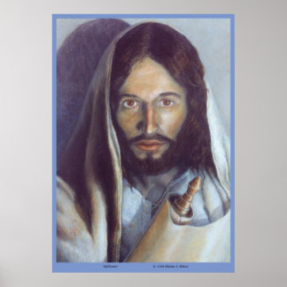 Poster Jésus tenant la Torah - "Accomplissement" de la Lo