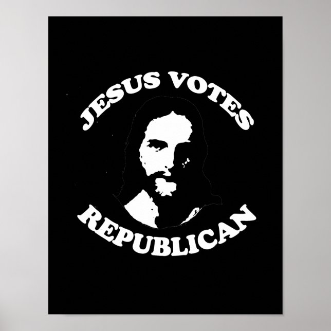Poster Jésus vote républicain - (Devant)