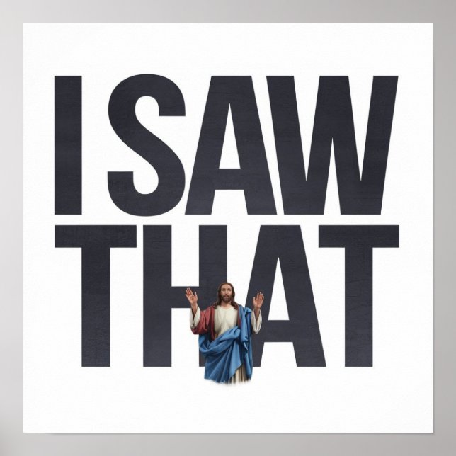 Poster Jésus vous regarde, je vois que Jésus mème (Devant)