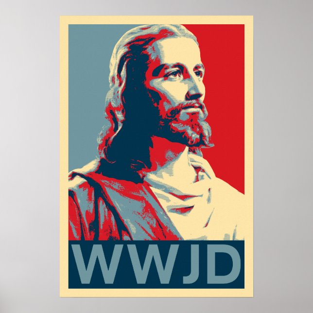 Poster Jésus WWJD (Devant)
