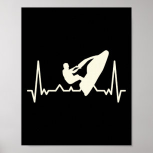 Poster Jet Ski Lover I Heartbeat Jet Ski