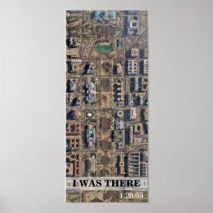 Poster J'ÉTAIS LÀ : Vue aérienne d'inauguration d'Obama