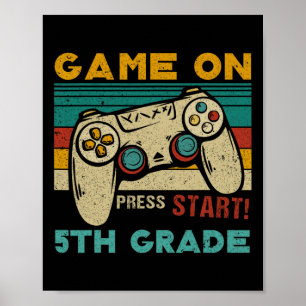Poster Jeu À La Presse Début Jeu De 5E Année Joueur De Re
