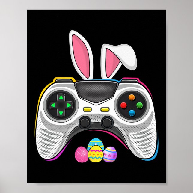 Poster Jeu Bunny Oeufs Costume Pâques Jours Garçons Enfan (Devant)