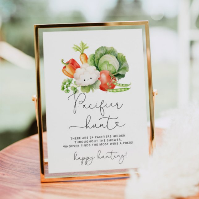 Poster Jeu de baby shower de chasse à la Loupe cultivé lo (Créateur téléchargé)