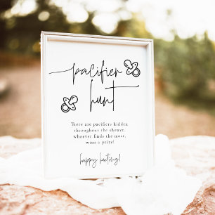 Poster Jeu de Baby shower de chasse de Pacifique EMERY