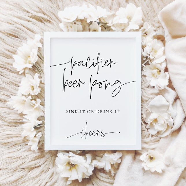 Poster Jeu de Baby shower de la bière EMERY Pacifier (Créateur téléchargé)