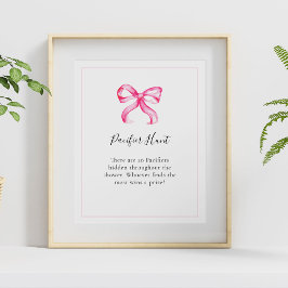 Poster Jeu de Baby shower de la chasse au Pacifique