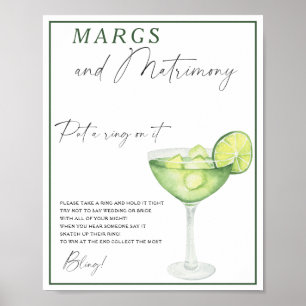 Poster Jeu de baby shower Margarita mettre un anneau dess